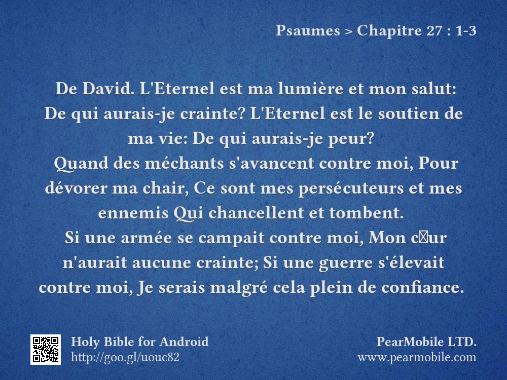 Psaumes, Chapitre 27:1-3
